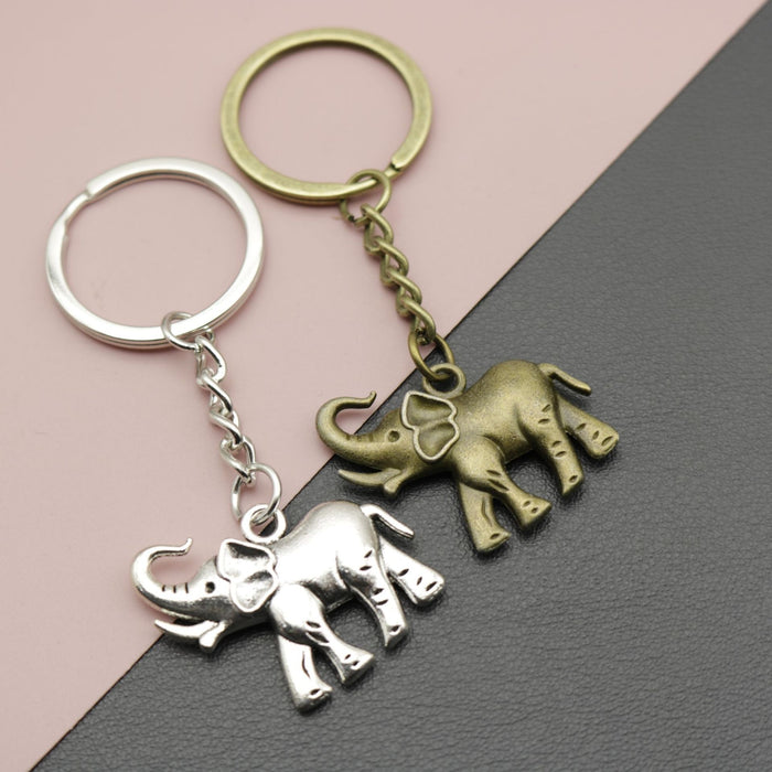 Zinc Alloy Elephant Shape Keychain For Bag Charm Gift – Antique Copper