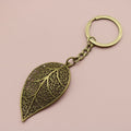 Metal Minimalist Leaf Keychain Bag Charm Key Ring Gift view 6