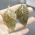 Metal Minimalist Leaf Keychain Bag Charm Key Ring Gift view 4