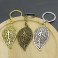 Metal Minimalist Leaf Keychain Bag Charm Key Ring Gift view 3