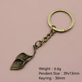 Metal Leaf Keychain Bag Charm Gift view 2