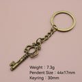 Metal Key Shaped Keychain Key Ring Gift view 2