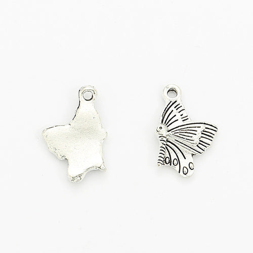 Vintage DIY Jewelry Accessory Zinc Alloy Butterfly Pendant Charm For Bracelet Making