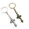Zinc Alloy Simple Cross Keychain Religious Key Ring Gift view 5