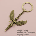 Metal Angel Keychain Minimalist Bag Charm Gift view 2