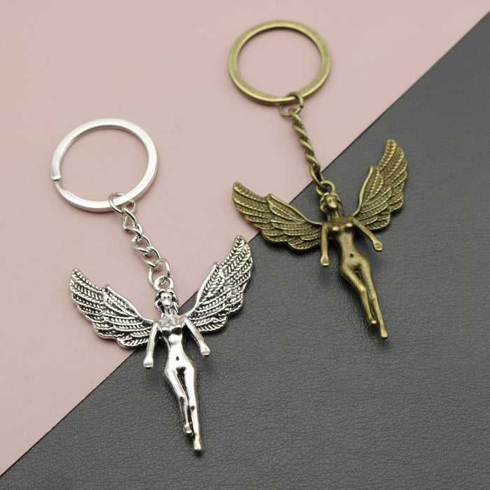 Metal Angel Keychain Minimalist Bag Charm Gift