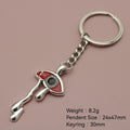 Metal Evil Eye Keychain Protection Bag Charm Gift view 2