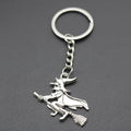 Metal Witch Broom Keychain Bag Charm view 4