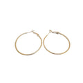 Metal Minimalist Round Plain Hoop Earrings With Silver Posts For Commute Style view 5