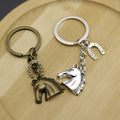 Antique Bronze Zinc Alloy Horse Head Keychain Car Key Ring view 4