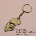Zinc Alloy Face Mask Keychain for Bag Charm Gift view 2