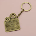 Metal Gear Shape Keychain Bag Charm Key Ring view 6