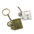 Metal Gear Shape Keychain Bag Charm Key Ring view 5