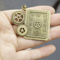 Metal Gear Shape Keychain Bag Charm Key Ring view 4