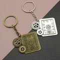 Metal Gear Shape Keychain Bag Charm Key Ring view 1
