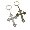 Zinc Alloy Minimalist Cross Keychain Key Ring Gift – Antique Copper view 5