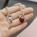 Metal Heart Organ Keychain For Novelty Gift Key Ring view 3