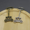 Metal Car Shape Keychain Minimalist Auto Key Ring Gift view 3