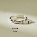 Minimalist Fashion Pattern Handmade Ring For Women, Niche Pinky And Index Finger Jewelry view 5