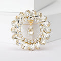 Alloy Rhinestone Round Dangle Brooch Pin For Women's Clothing view 5