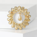 Alloy Rhinestone Round Dangle Brooch Pin For Women's Clothing view 3