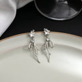 Elegant 925 Silver Needle Long Dangle Star Rhinestone Crystal Luxury Sparkling Drop Earrings view 1