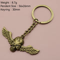Zinc Alloy Wing Skull Keychain Gothic Bag Charm Gift view 2