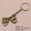 Zinc Alloy Mask Keychain Simple Bag Charm Gift view 2