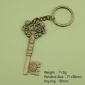 Zinc Alloy Gear Key Shape Keychain Creative Key Ring Gift view 2