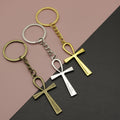 Metal Cross Keychain Bag Charm – Antique Copper view 1