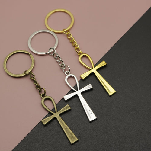 Metal Cross Keychain Bag Charm – Antique Copper