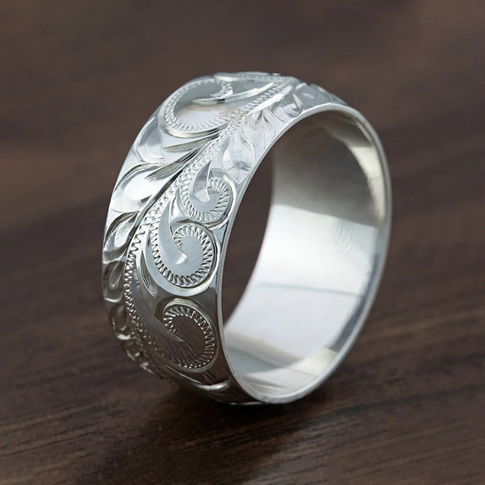 New Simple Embossed Vine Women Ring Fashion Travel Souvenir Finger Ring Jewelry Accessories