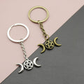 Metal Star And Moon Keychain Bag Charm Gift view 1