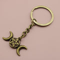 Metal Star And Moon Keychain Bag Charm Gift view 6