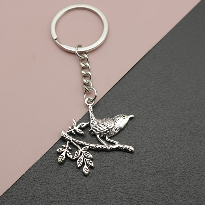 Metal Minimalist Magpie Keychain Bag Charm