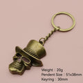 Zinc Alloy Hat Skull Keychain Gothic Key Ring Gift view 2
