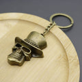 Zinc Alloy Hat Skull Keychain Gothic Key Ring Gift view 3