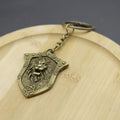 Metal Lion Tag Keychain Minimalist Bag Charm Gift view 4