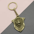 Metal Lion Tag Keychain Minimalist Bag Charm Gift view 1