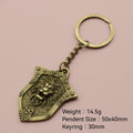 Metal Lion Tag Keychain Minimalist Bag Charm Gift view 2