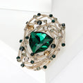 Alloy Rhinestone Bird Nest Brooch Pin For Coats And Suits view 4