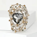 Alloy Rhinestone Bird Nest Brooch Pin For Coats And Suits view 5