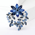 Alloy Rhinestone Wreath Brooch Pin For Floral Clothing Decoration view 2