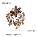Alloy Rhinestone Wreath Brooch Pin For Floral Clothing Decoration view 6