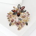 Alloy Rhinestone Wreath Brooch Pin For Floral Clothing Decoration view 4