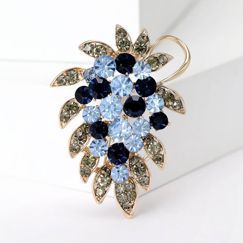 Alloy Rhinestone Grape Brooch Pin For Coat Decoration