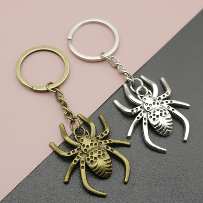 Zinc Alloy Minimalist Spider Keychain Bag Charm Gift