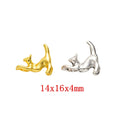 Vintage DIY Jewelry Accessory Zinc Alloy Cat Pendant Charm For Earrings And Necklace Making view 1
