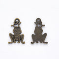 Vintage DIY Jewelry Accessory Zinc Alloy Frog Prince Pendant Charm For Necklace Making view 3
