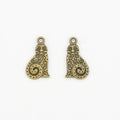 Vintage DIY Jewelry Accessory Zinc Alloy Cat Pendant Charm For Crafts And Necklace Making view 3